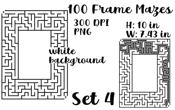 100 Easy Frame Mazes - Any Niche Set 4: A Versatile Tool for Creative and Productive Workflows