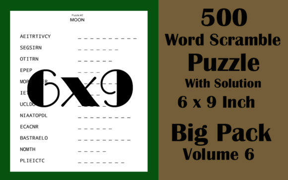 500 6x9 Inch Word Scramble Puzzle Vol 6: A Comprehensive Guide for Puzzle Enthusiasts