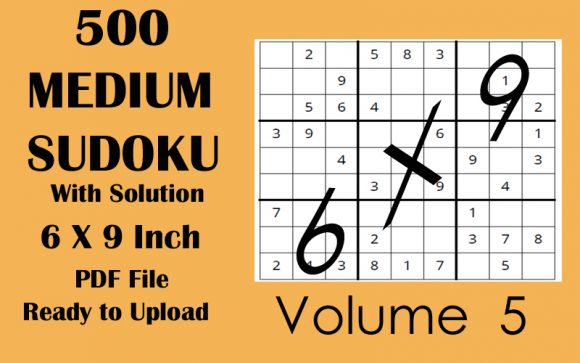 500 Medium Sudoku Puzzles for KDP Publishing