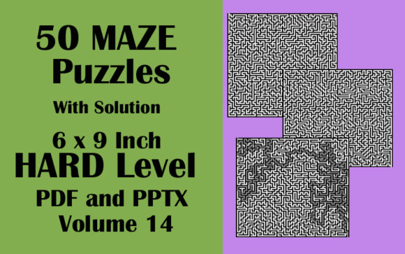 Challenging Mazes: 50 Puzzle PDF PPTX Vol14
