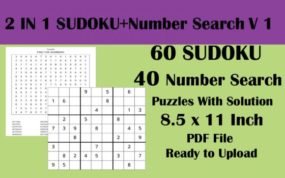 Explore 60 Sudoku and 40 Number Search Puzzles