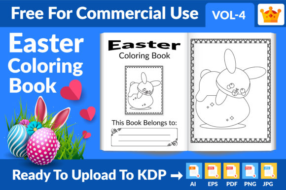 Explore Easter Coloring Book KDP Interior Vol 4