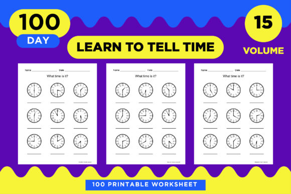 Master Time Telling with 100 Printable Time Learning Worksheets