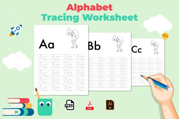 Mastering Alphabet Tracing with High-Quality KDP Interior Worksheets