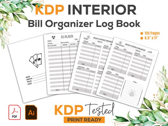 Streamline Your Financial Management with the Bill Organizer Log Book KDP Interior