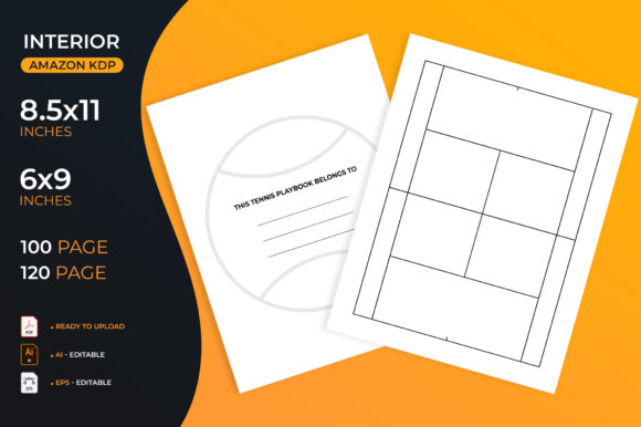 Tennis Playbook Blank Diagram for Player