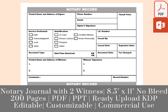 Understanding the Notary Log Book with 2-Witness