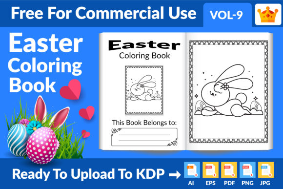 Unlock Creativity with Easter Coloring Book KDP Interior Vol 9